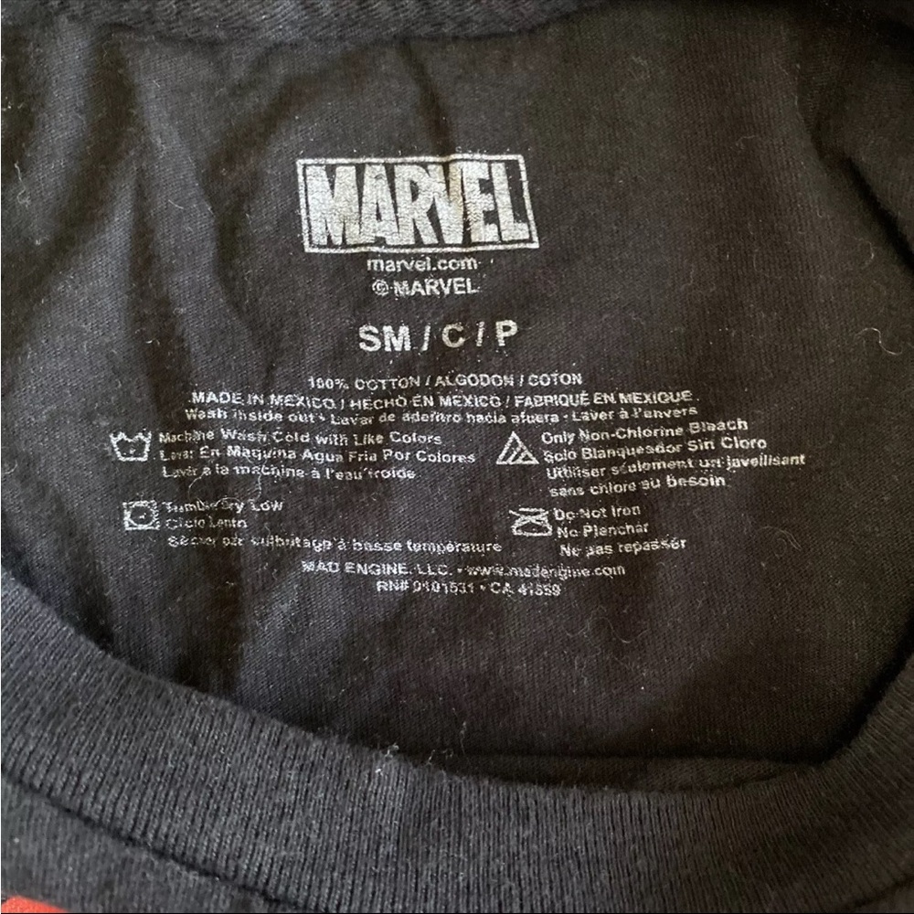 Deadpool Shirt Mens Small Black Marvel Short Sleeve T Shirt S - Picture 3 of 3
